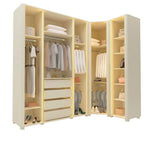 Guarda-Roupa Modulado Reflecta Innova 260cm x 240cm Mod 002 100% MDF Gelius Móveis Off White