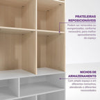 Quarto Completo com Guarda-Roupa Curió e Bicama Petit Casatema MadeiraOriginals Branco/Mel