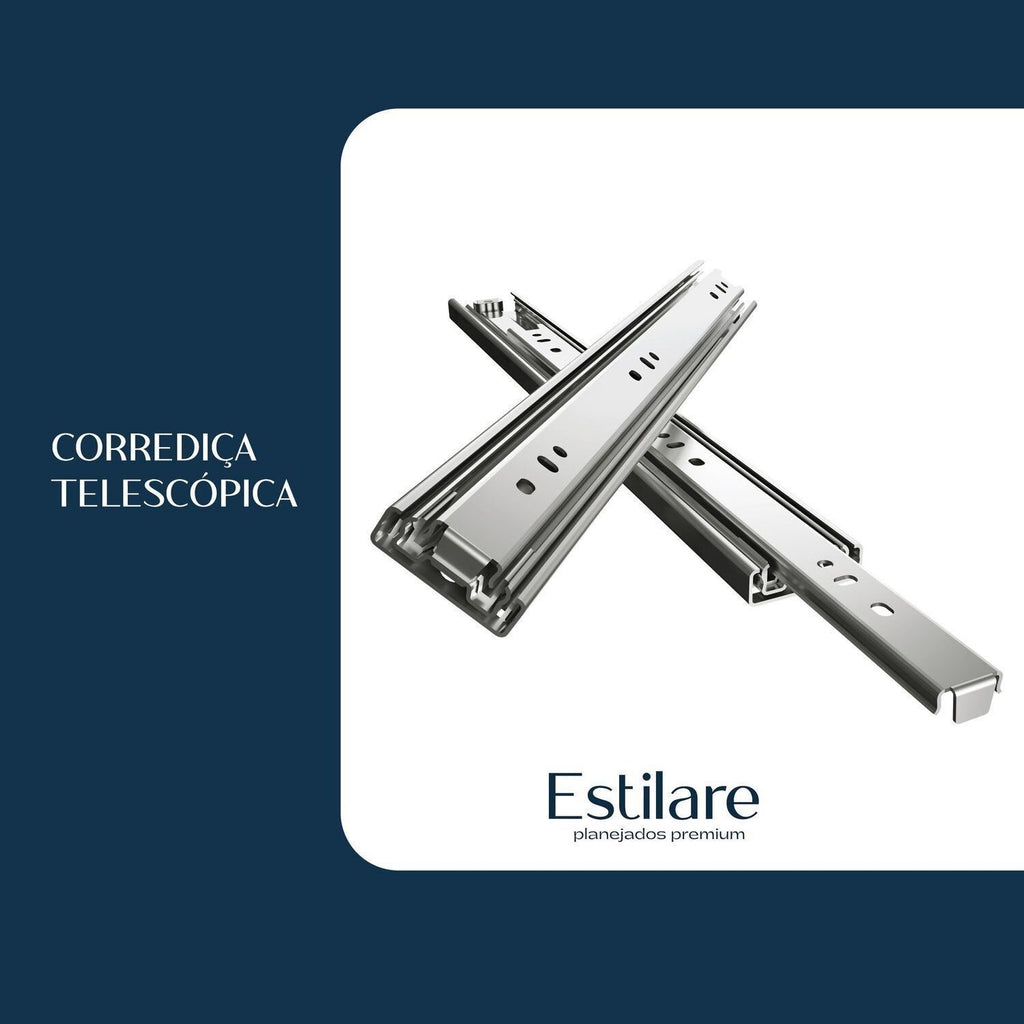 Armário Espelheira para Banheiro Athlone Estilare 3 Portas com Prateleira 76cm Bege/Nude