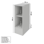 Cozinha Modulada Nara CabeCasa MadeiraOriginals 15 Peças 11 Aéreos 3 Balcões 1 Cristaleira Cinza