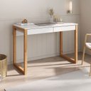 Mesa Escrivaninha Madeira Maciça Noah 2 Gavetas 110cm Idimex