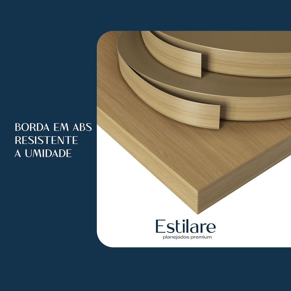 Espelheira para Banheiro Estilare Nature 110cm Nude ESP4036-ND