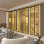 Guarda-Roupa Modulado Reflecta Innova 100% MDF Bege/Off White 339,2cm x 240cm Mod 015 Gelius Móveis