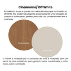 Escrivaninha Mesa Escritório Nomad 4 Nichos 1 Porta 114cm Artely Cinamomo e Off White