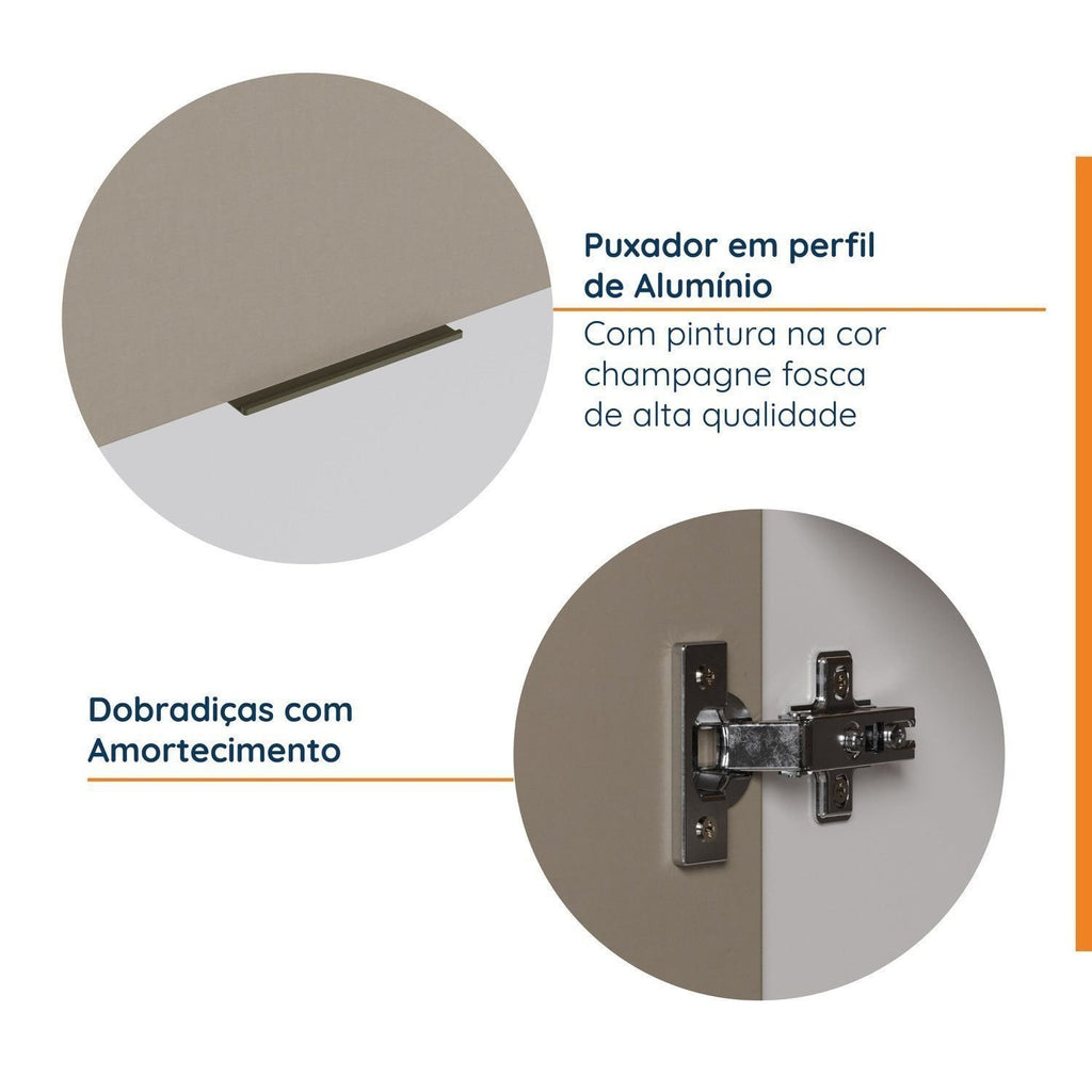 Armário Aéreo 3 Portas 120cm Puxador 150cm Ipanema CabeCasa MadeiraOriginals