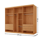 Guarda-Roupa Casal 6 Portas 6 Gavetas Vision Rufato 100% MDF Marrom/Marromle/Off White
