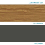 Armário Aéreo 2 Portas 120cm Vicenza Espresso Móveis Cinza/Amêndoa/Chumbo