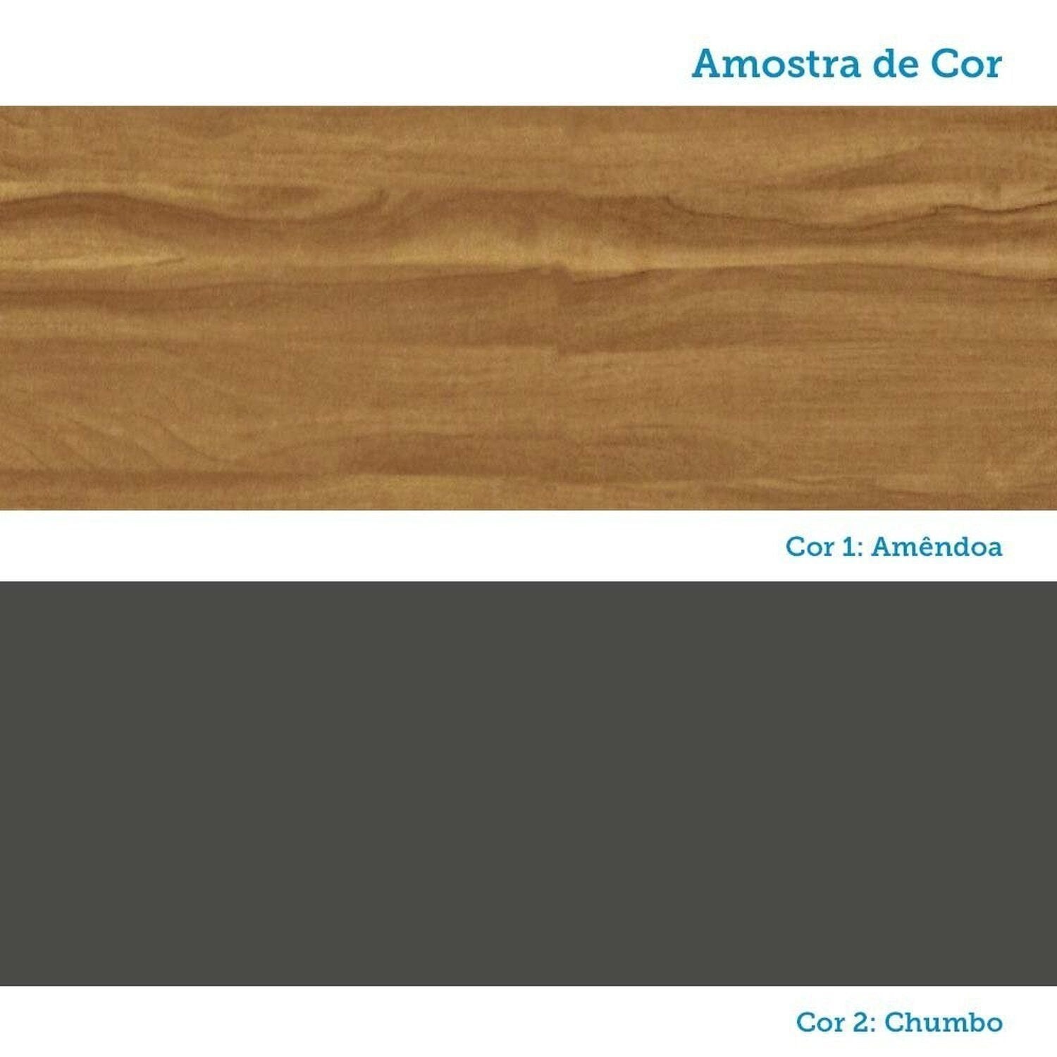 Armário Aéreo 2 Portas 120cm Vicenza Espresso Móveis Cinza/Amêndoa/Chumbo