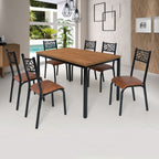 Conjunto Sala de Jantar Mesa Jade Flex Tampo Laminado com 6 Cadeiras Ciplafe