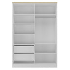 Quarto Infantil Completo Guarda-Roupa e Cômoda Sky Yescasa Branco/Olmo Italiano