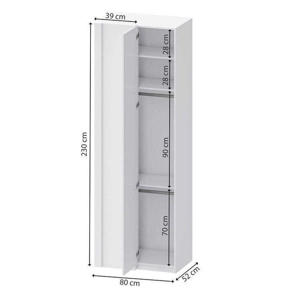 Conjunto Infantil Mesa e Cadeira Evolutiva, Prateleira e Guarda-Roupa Modulado Wave Casatema MadeiraOriginals Branco/Marrom