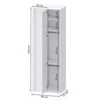 Conjunto Infantil Mesa e Cadeira Evolutiva, Prateleira e Guarda-Roupa Modulado Wave Casatema MadeiraOriginals Branco/Marrom