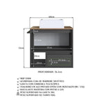 Conjunto para Banheiro Gabinete Suspenso com Cuba e Espelheira Prodecor CJ8050.20 60cm Preto/Mel/Grafite