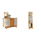 Conjunto Buffet Monza e Cristaleira Marina Espresso Móveis