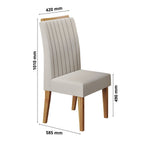 Conjunto Canto Alemão Baú com Mesa Retangular 120x80cm Tampo Vidro e 2 Cadeiras Yescasa