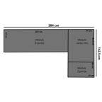 Guarda-Roupa Modulado de Canto 11 Portas 4 Gavetas Paris Maxel 100% MDF Off White/Cinamomo