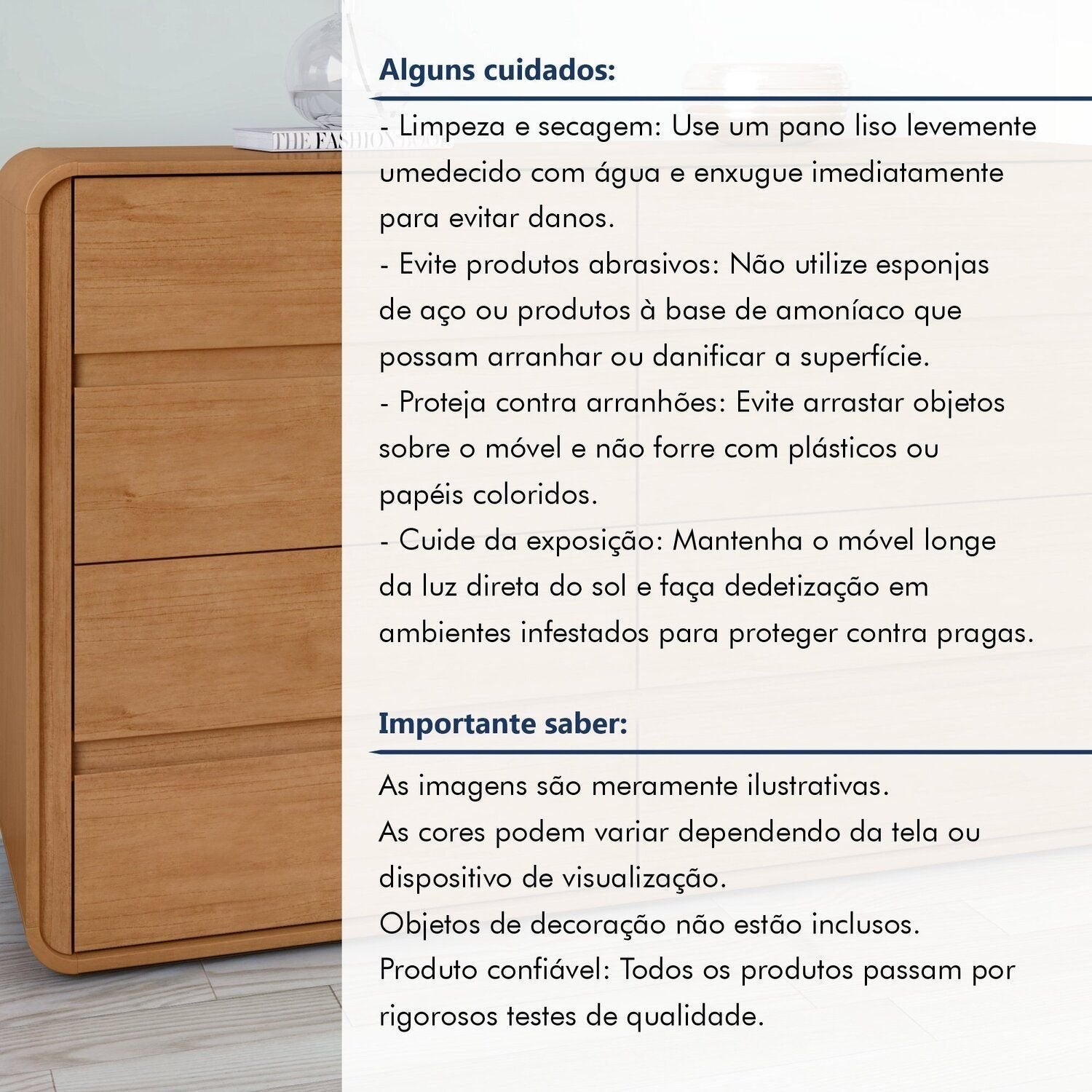 Cômoda para Quarto 8 Gavetas Puxador Embutido Loop 152cm Móveis Lopas