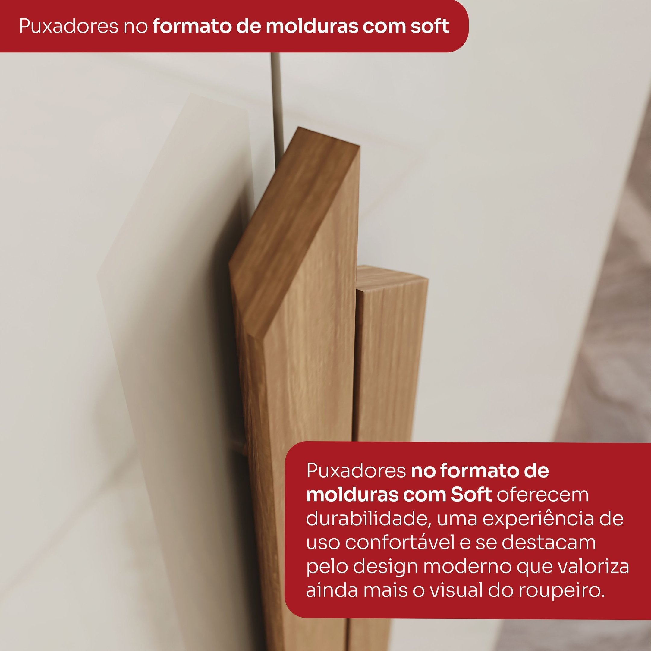Guarda-Roupa Casal 6 Portas 6 Gavetas Andréas Henn Off White/Nature