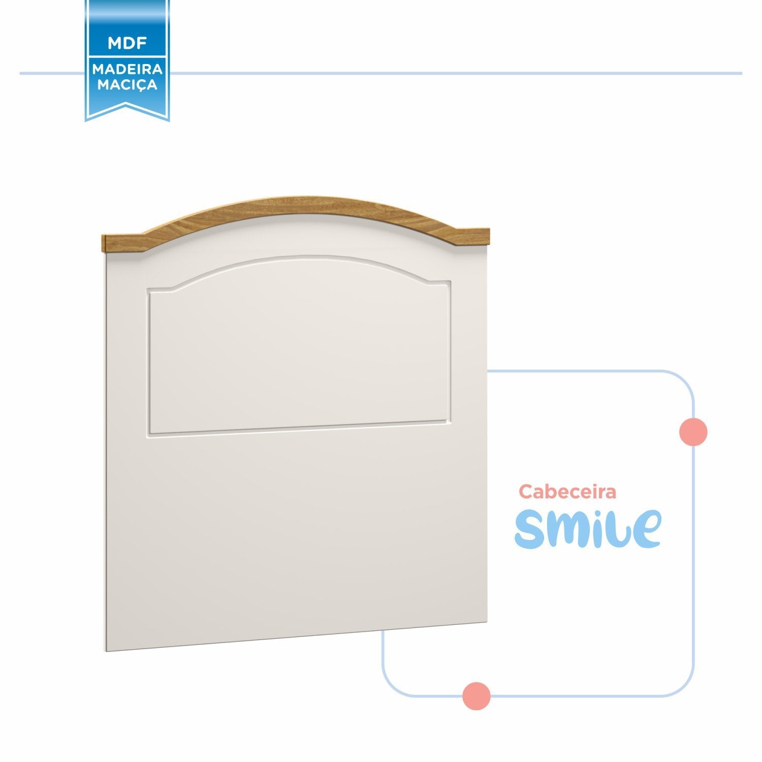 Quarto Infantil Completo Guarda-Roupa Mesa de Cabeceira Cabeceira Solteiro Escrivaninha Smile Serpil Baby Bege/Creme/Carvalho