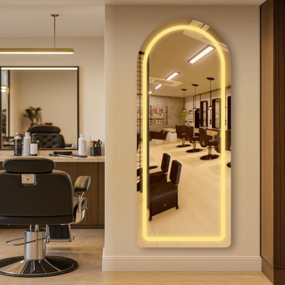 Espelheira VMEX 180x60 E13 Polido Superfície LED Jateado Amarelo Touch
