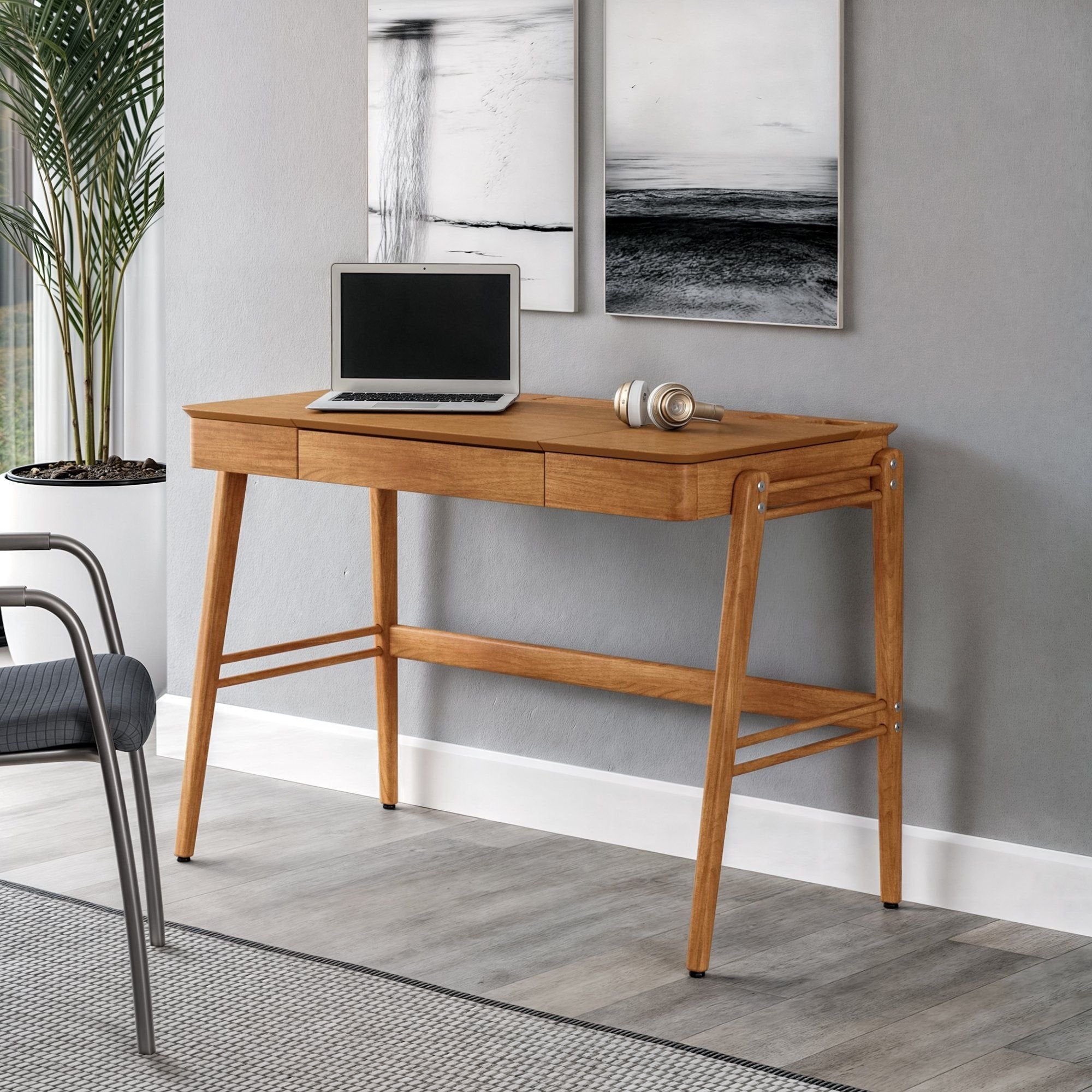 Escrivaninha Mesa Escritório Joy 1 Gaveta 111,2cm MDF Seiva Móveis