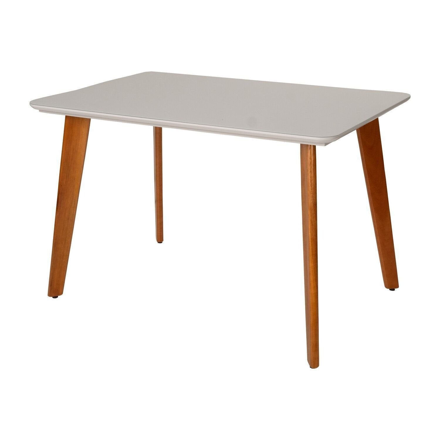 Conjunto Sala de Jantar Mesa Verona Tampo Vidro e MDF com 4 Cadeiras Ímola Authentic Off White Espresso Móveis