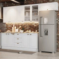 Cozinha Compacta Modulada Emily 5 Peças Espresso Móveis Branco