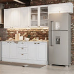 Cozinha Compacta Modulada Emily 5 Peças Espresso Móveis Branco