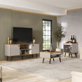 Conjunto Sala de Estar 3 Peças Rack para TV Centro e Mesa de Apoio Tóquio Ozini