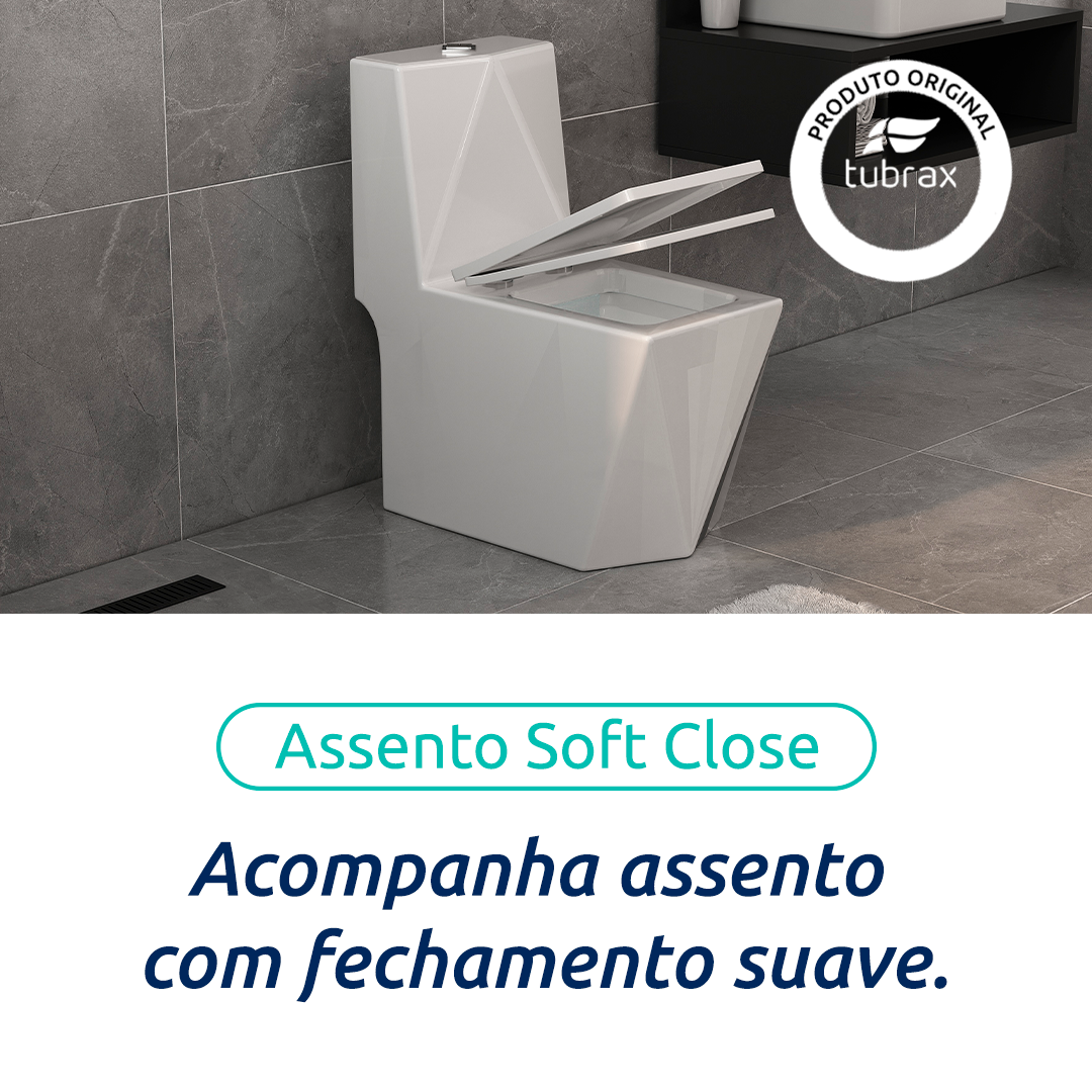 Vaso Sanitário Monobloco Cerâmica Diamante Tubrax Branco VAB0005