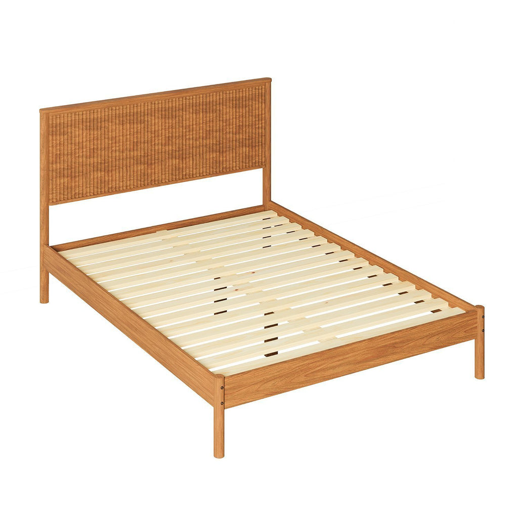 Cama Casal Oiti Madeira Maciça Pinus CabeCasa MadeiraOriginals Marrom