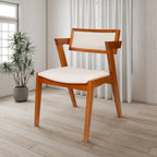 Conjunto Sala de Jantar Mesa Viena Tampo Vidro/MDF com 4 Cadeiras Ímola Authentic Espresso Móveis Champagnhe/Off White