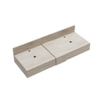 Conjunto para Banheiro Bancada Porcelanato Cuba Apoio Armário Espelho Ripy Bumi 120cm Amarelo/Wood/Travertino
