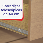Guarda-Roupa Casal 3 Portas de Correr 6 Gavetas Miami D Doro 100% MDF Cinamomo/Off White