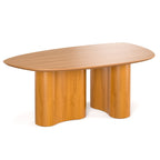 Mesa de Jantar Orgânica Aracajú 6 Lugares Oval 180x105 cm Madeira Natural LCN Móveis