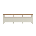 Conjunto Sala de Estar 2 Peças Rack e Cristaleira Ananda CabeCasa MadeiraOriginals Off White/Mel