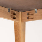 Conjunto Sala de Jantar Tangará Tiê Mesa com 4 Cadeiras Madeira Maciça Tampo MDF e Vidro CabeCasa MadeiraOriginals Bege/Cara