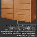 Cômoda 8 Gavetas 100% MDF Pacioli Móveis Bettio Marrom/Rubi