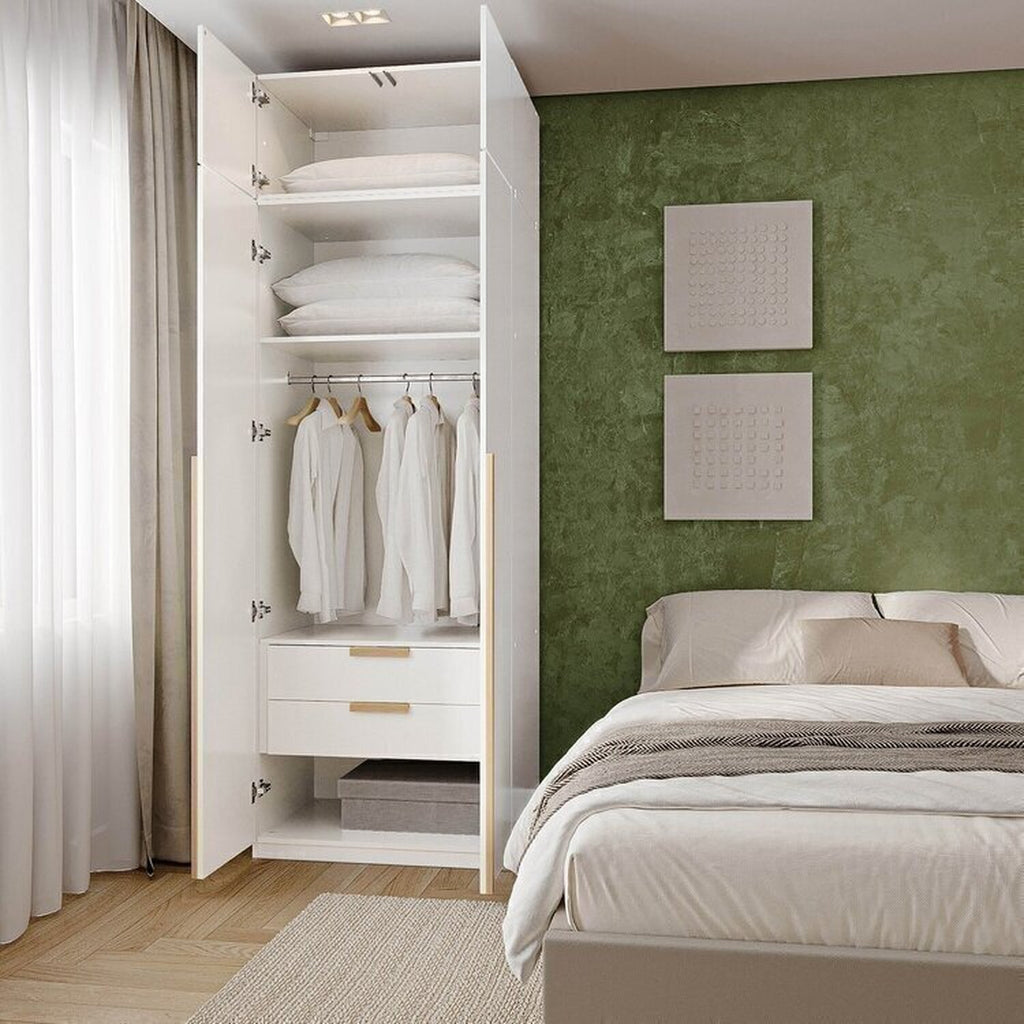 Guarda-Roupa Modular 2 Peças 4 Portas e Gaveteiro Jade CabeCasa MadeiraOriginals