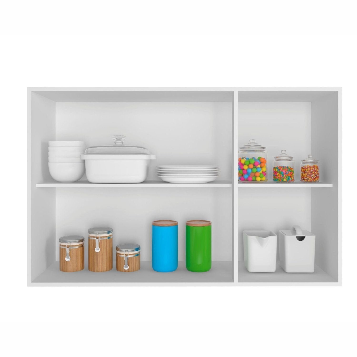 Armário Aéreo 3 Portas 120cm Unna Yescasa Branco