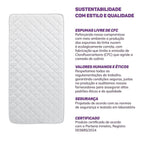 Colchão Solteiro Espuma D23 Nuvem Casatema MadeiraOriginals Branco 88x188x15cm