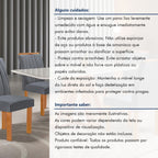 Conjunto Sala de Jantar Mesa Retangular Tampo Vidro Kyra 120x90 com 4 Cadeiras Arizona Cel Móveis