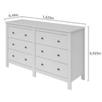Kit 2 Cômodas 6 Gavetas Quarto Infantil Maggiore New Branco Móveis Lopas
