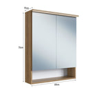 Conjunto para Banheiro Modulado 5 Peças com Iluminação LED e Cuba Yescasa 156cm Bege/Mel/Arenas