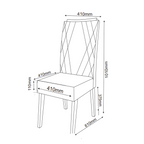 Conjunto Sala de Jantar Mesa Retangular Tampo MDF com 4 Cadeiras Nubia Viero 880268