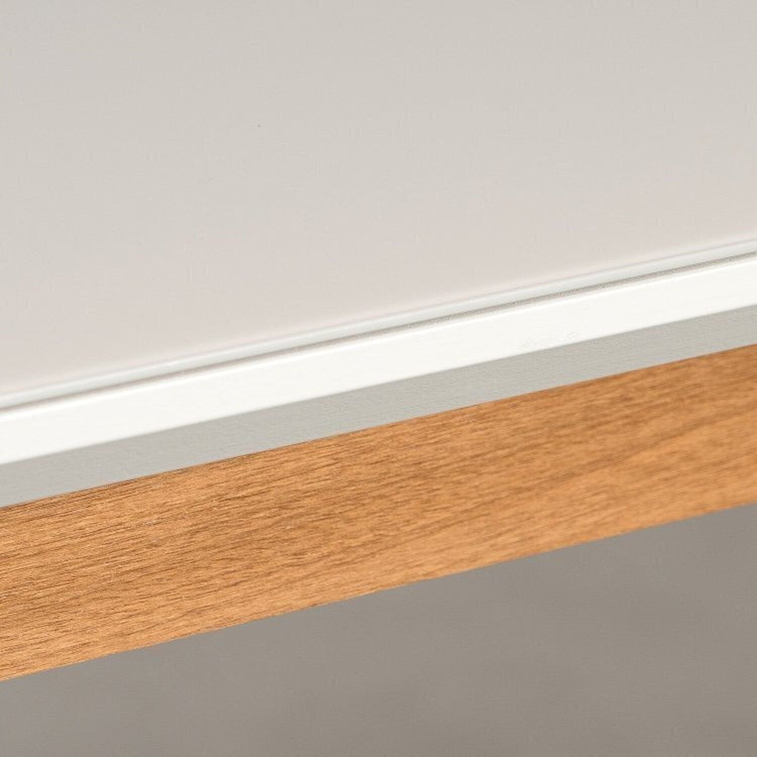 Conjunto Sala de Jantar Tangará Tiê Mesa com 4 Cadeiras Madeira Maciça Tampo MDF e Vidro CabeCasa MadeiraOriginals Bege/Cara