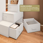 Beliche Adulto com Cama Auxiliar e Escada Multifuncional Moon Yescasa Branco