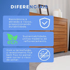 Cômoda para Quarto 8 Gavetas Diamante Espresso Móveis Marrom/Cinamomo