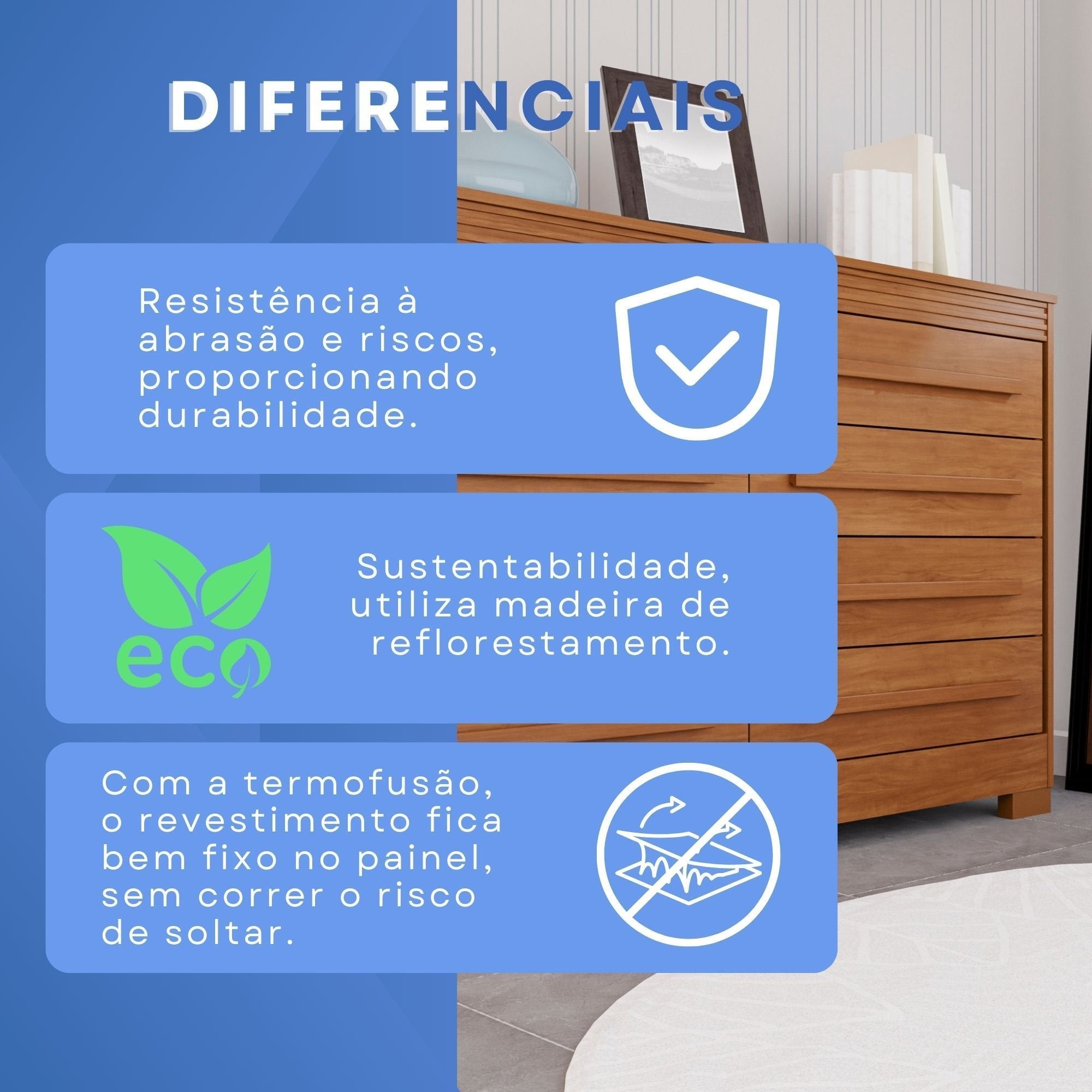 Cômoda para Quarto 8 Gavetas Diamante Espresso Móveis Marrom/Cinamomo