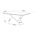 Conjunto Sala de Jantar Mesa Epic Tampo Vidro/MDF com 6 Cadeiras Iza Viero Cinza/Mel/Grafite